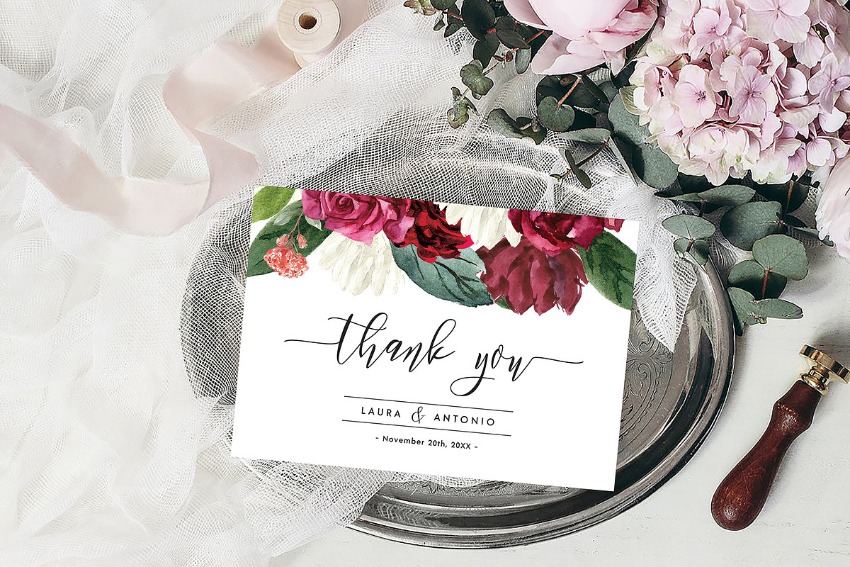 Thank You Card, an Invitation Template by ShineOnWedding (Photo 2 of 11)