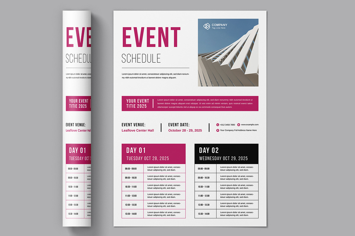 Event Schedule Flyer Design, a Flyer Template by ContestDesign (Photo 2 of 2)