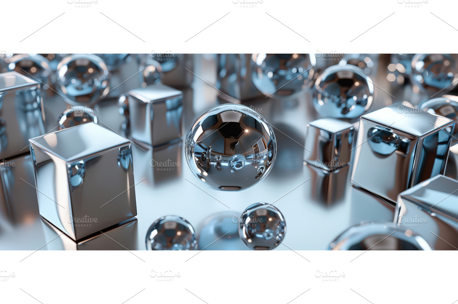 Futuristic Floating Glass Cube with, an Abstract Photo by piter.goskov