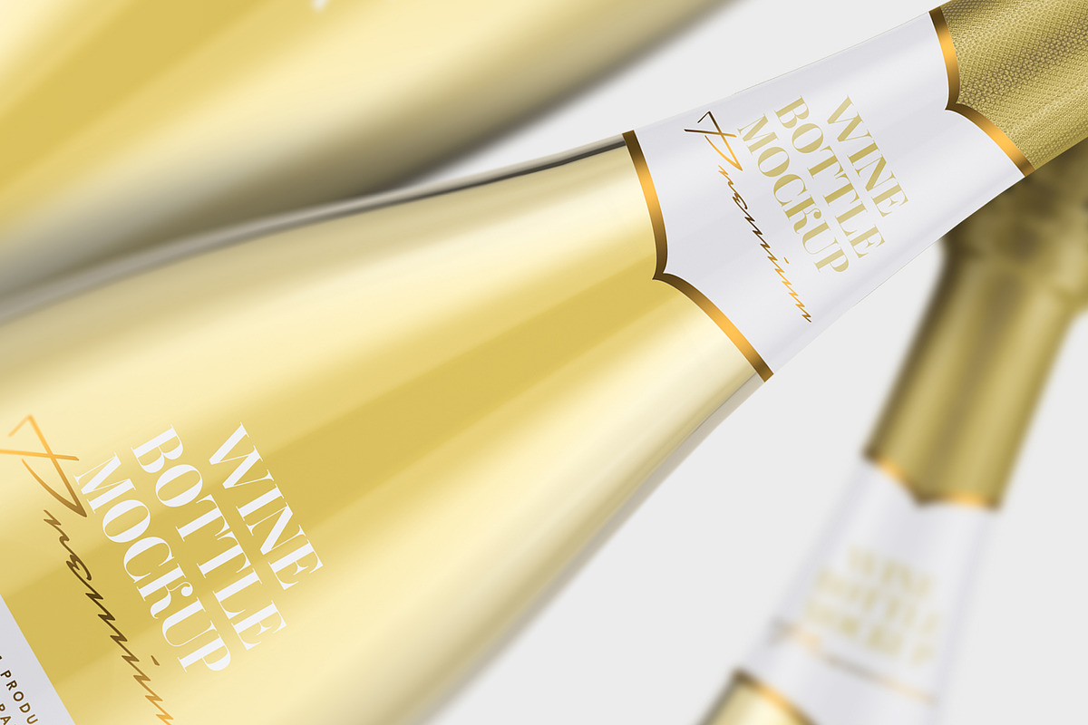 Champagne Bottle Mockup - White, a Packaging Mockup by Graxaim Mock-up (Photo 5 of 6)