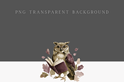 Owl Clipart Set, a Decorative Illustration by Pati Paints (Thumbnail 4 of 10)