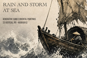 Rain and Storm at Sea, a Background Graphic by h.utomo