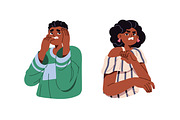 People with different emotions set, a Person Illustration by PaperTrident (Thumbnail 6 of 11)