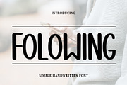 Folowing, a Handwritten Font by InermediaSTUDIO (Thumbnail 1 of 8)