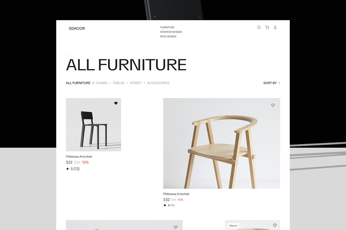 E-Commerce Furniture Website, an UI Kit Template by Ahmed Rubel (Photo 5 of 10)