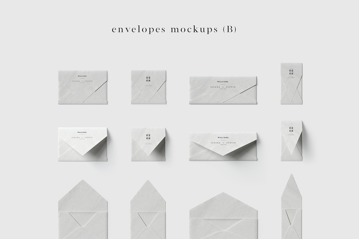 Papers&Envelopes - mockup set, a Product Mockup by Creatoom (Photo 21 of 29)
