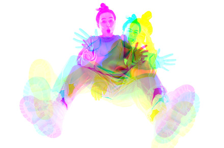 Multiple portrait with glitch duotone effect, a Person Photo by Volodymyr Melnyk