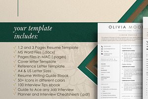 OLIVIA - RESUME TEMPLATE BONUSES