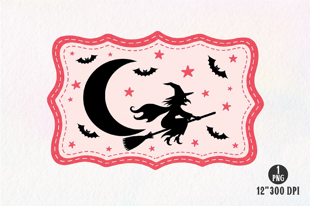 Halloween Witch Hand-Drawn Frame Png, an Illustration by Dream Creation (Photo 1 of 5)