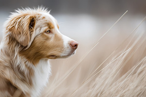 Side profile of Australian Shepherd, an Animal Photo by MistyDay