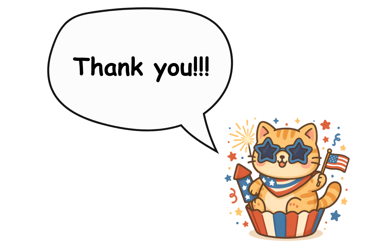 Cupcake Firecracker Cat PNG – Sublim, a Seasonal Illustration by Smillyy Threads (Photo 6 of 6)