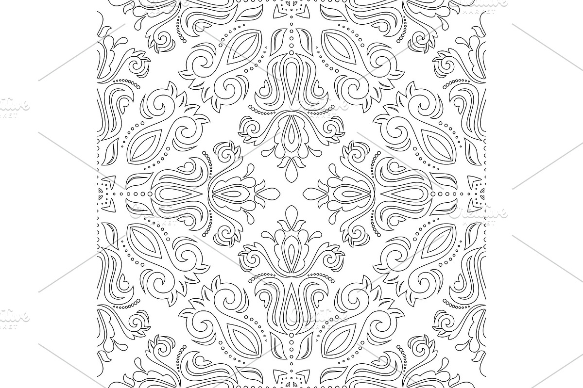 Oriental Abstract Vector Pattern, a Decorative Illustration by FineArtStudio (Photo 1 of 3)