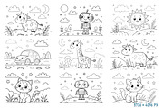 Big Kids Coloring Pages Bundle, an Education Illustration by Vaniuta_Art (Thumbnail 6 of 7)