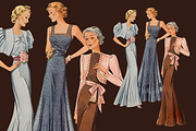 90+ Vintage Fashion Ladies Clipart, a Person Illustration by Lilithcollageart (Thumbnail 3 of 12)