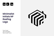 Minimalist Initials NP Roofing Logo, a Branding & Logo Template by Luxury Logos (Thumbnail 1 of 4)