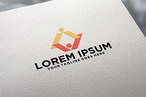 Human resources simple logo design, a Branding & Logo Template by REDVY CREATIVE