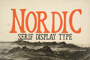 Nordic Display Serif font, a Serif Font by NuType