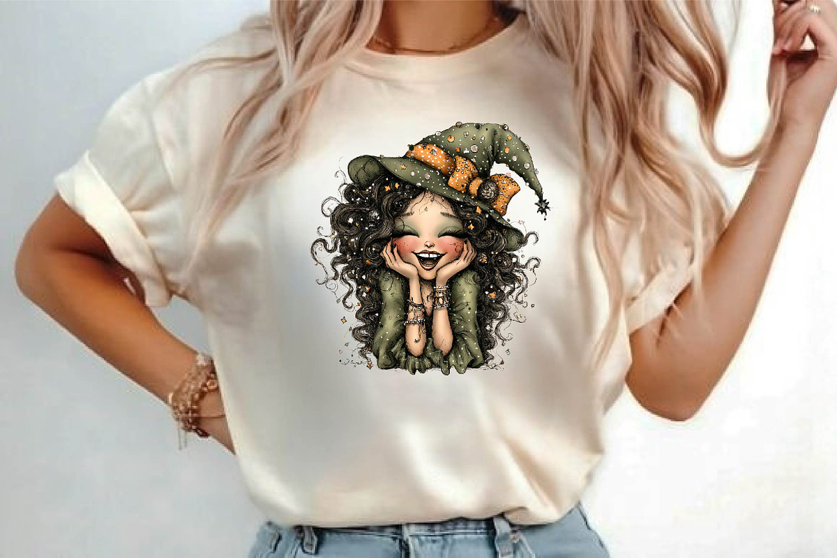 Whimsical Witch Clipart Bundle, a Seasonal Illustration by fashionaddict (Photo 5 of 7)