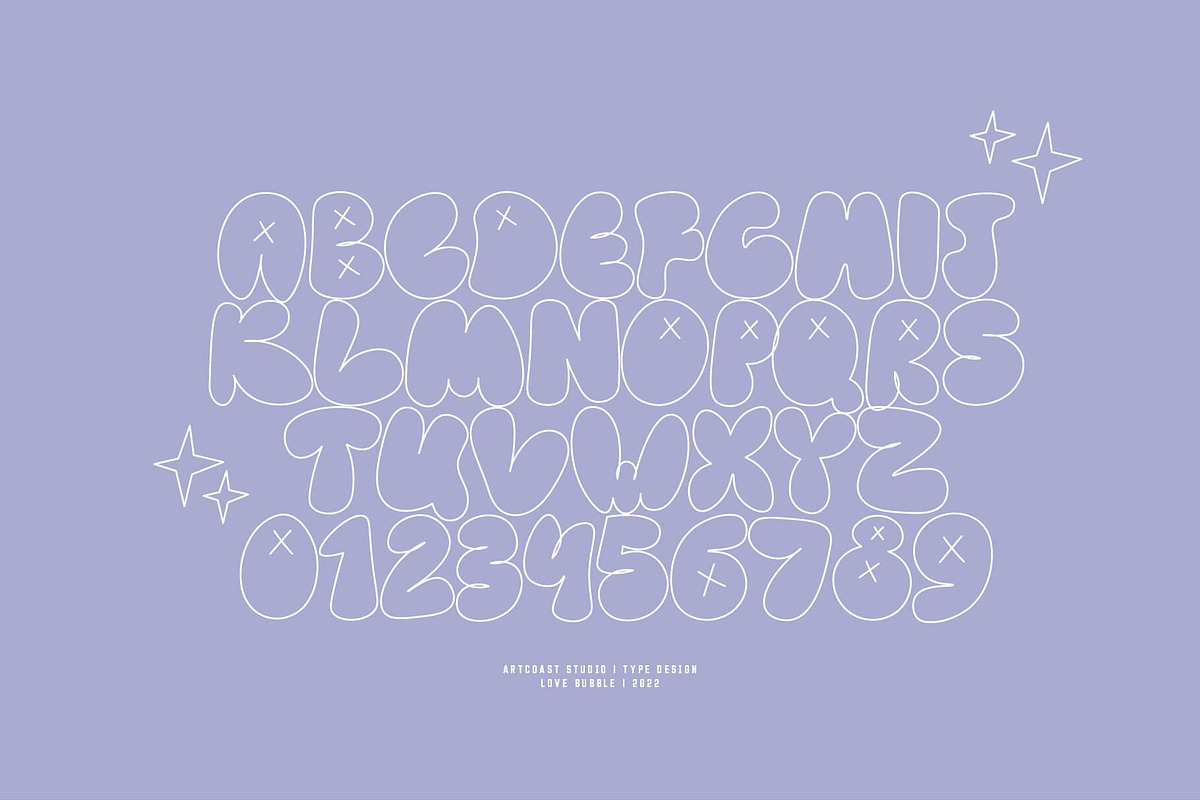 Love Bubble Font, a Font by Artcoast Fonts (Photo 3 of 10)