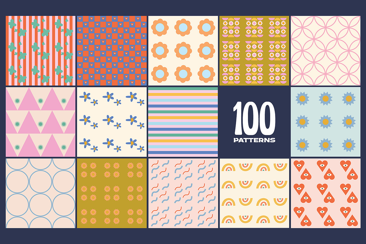 200 Vector Mosaics & Patterns, a Pattern Graphic by assetpro.design (Photo 13 of 16)