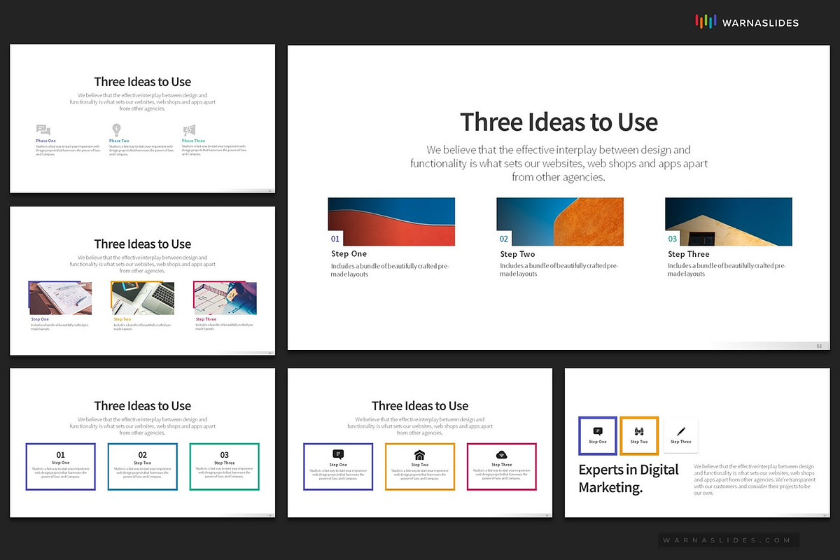 3 Bullet Points PowerPoint Templates, a Presentation Template by Warna Works (Photo 10 of 24)