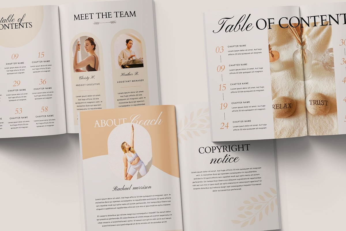LINEA Wellness Ebook Template CANVA preview 4