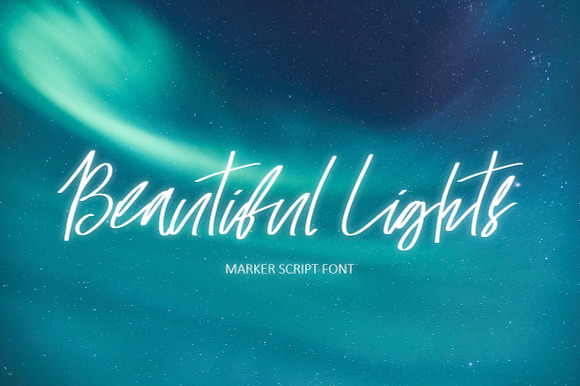Beautiful Lights Script Font preview 5