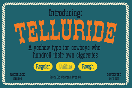 TELLURIDE by Old Colorado Type Co.