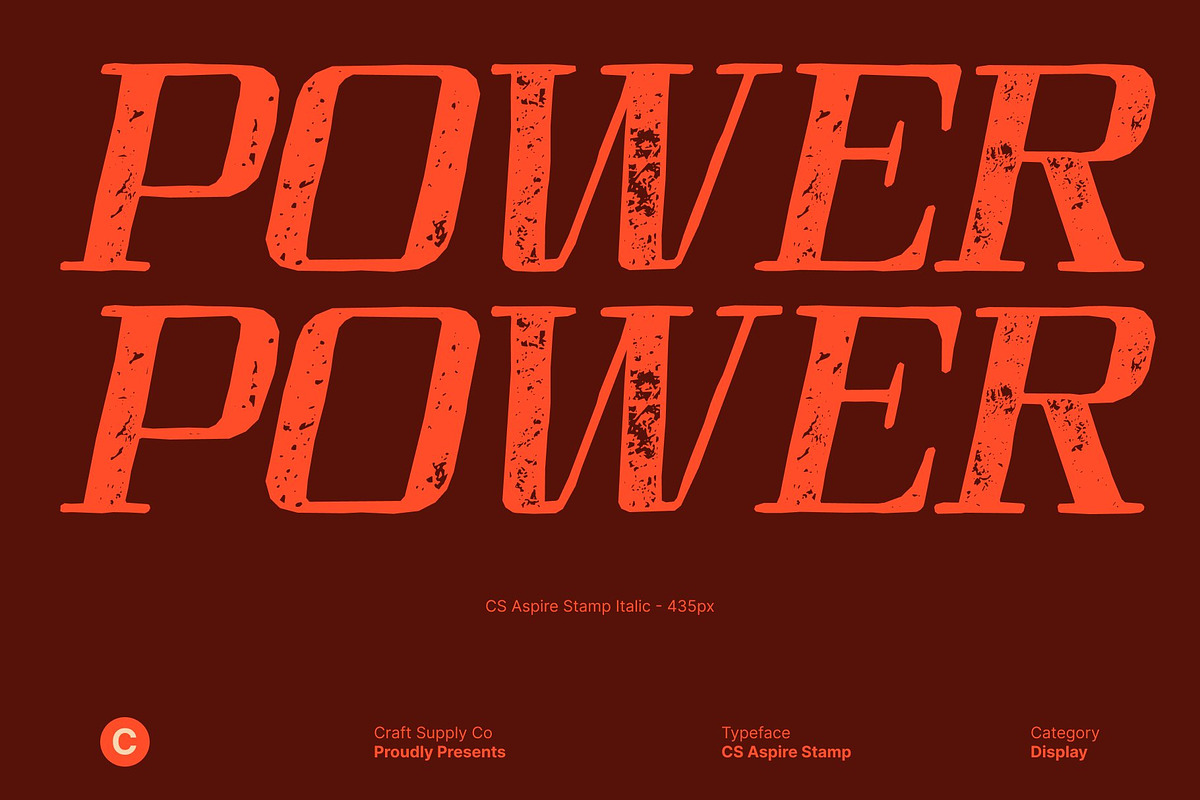 CS Aspire Stamp, a Serif Font by Craft Supply Co. (Photo 4 of 8)