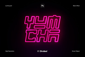 Lumina Neon Text Effect, a Graphic by Divided.co