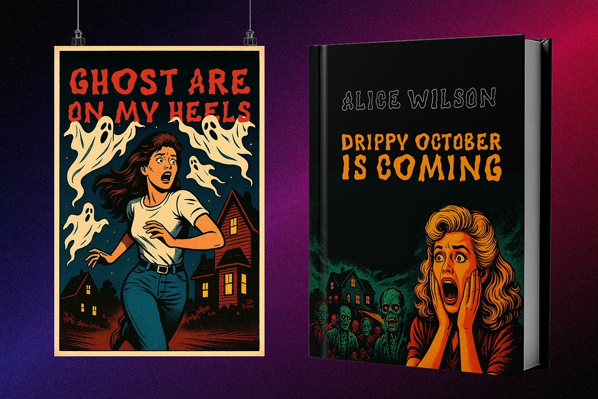 Drippy October Font, a Font by Olya Teplota (Photo 6 of 8)