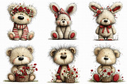 Whimsical Spring Teddy Bear Clipart, an Illustration by Libby Wishes (Thumbnail 6 of 7)