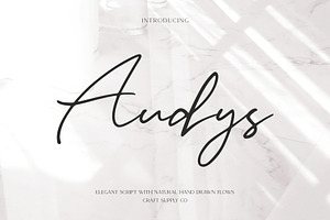 Audys - Elegant Script Font, a Script Font by Craft Supply Co.