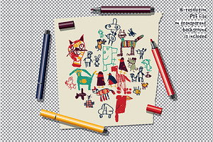 Children Doodles Drawing Set