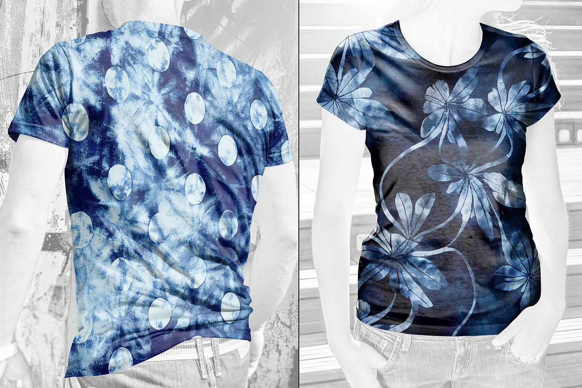 Shibori Indigo Japanese Dye Textures, a Texture Graphic by ArtistMef (Photo 8 of 9)