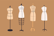 Mannequins, tailor's dummies set, an Object Illustration by Good Studio (Thumbnail 2 of 7)