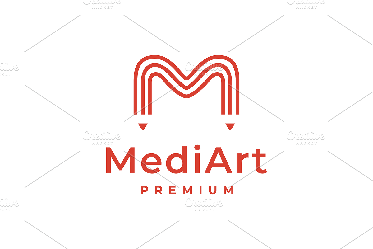 letter m business brand art logo, a Branding & Logo Template by devastd