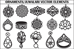 Ornamental Mandala and Lotus Set, a Decorative Illustration by balal