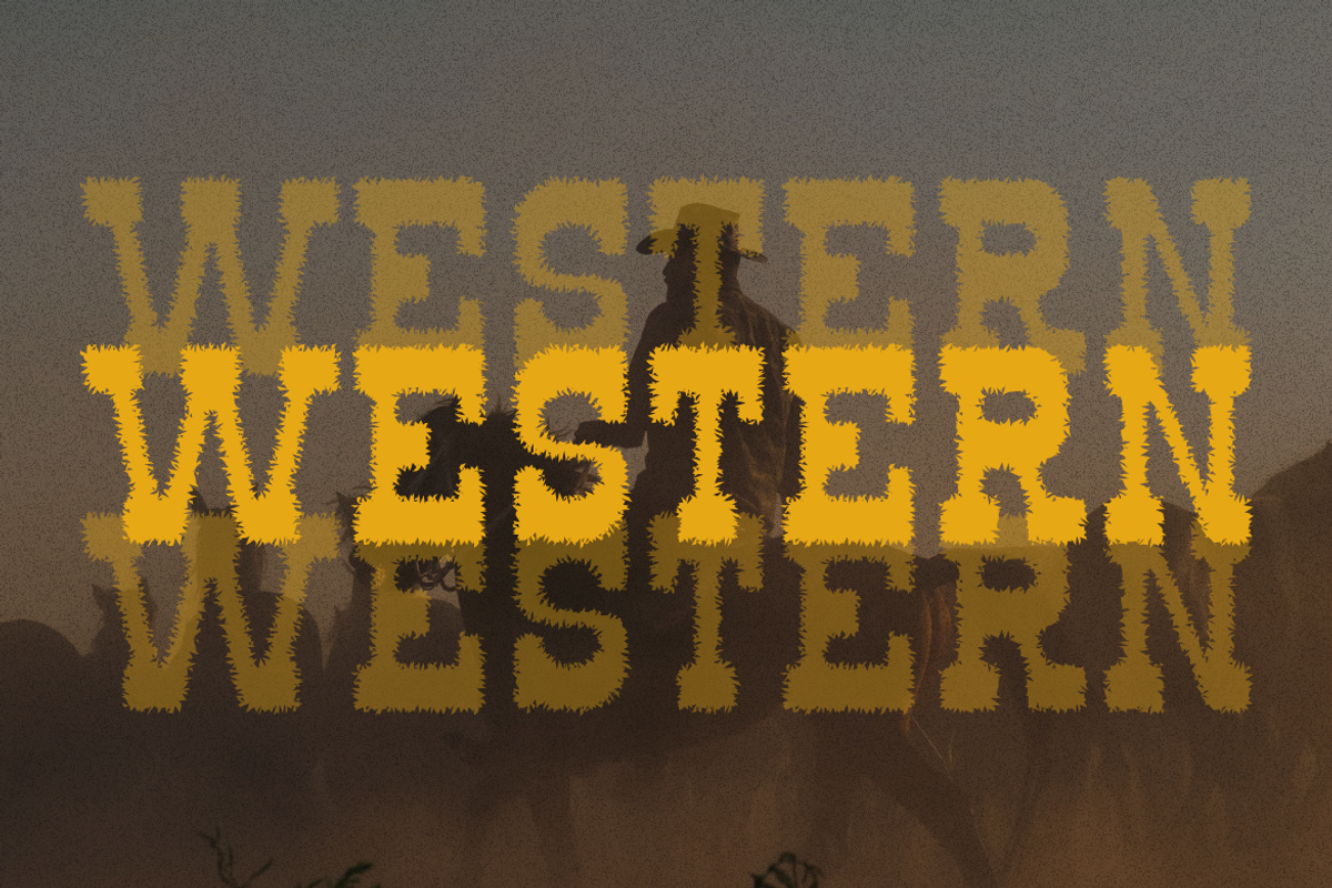 Cowboy Rough - Western Font, a Slab Serif Font by QR Design Studio (Photo 2 of 6)