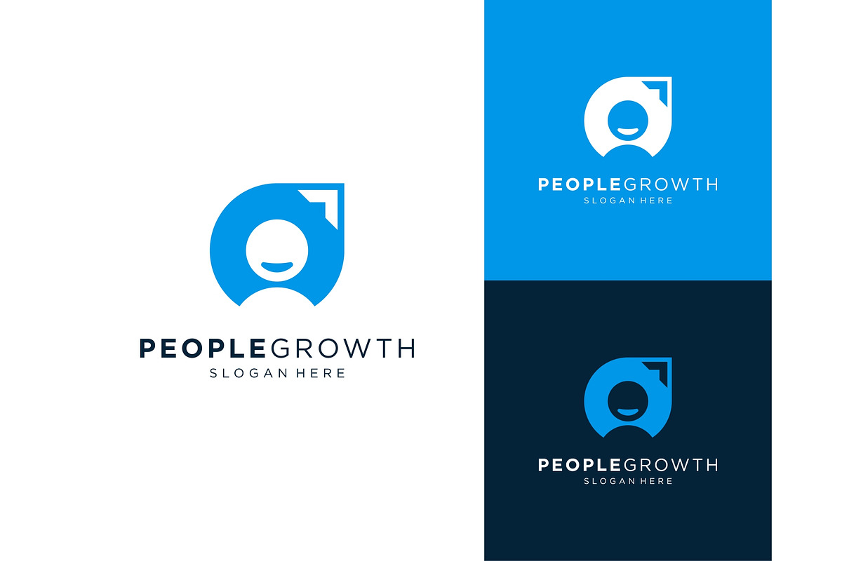Abstract Growth People Logo, a Branding & Logo Template by ika trisiana