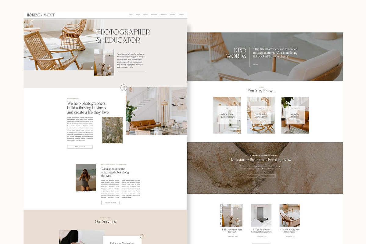 Showit Website Template - Horizon, a Websites & App Template by Oregon Lane Studio (Photo 2 of 4)