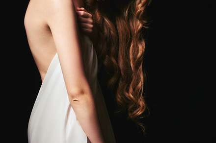 Beautiful young sad girl on black, a Person Photo by Jetrel