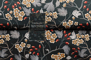 Midnight Hawthorn Vintage Pattern, a Pattern Graphic by MouseGrey (Thumbnail 2 of 8)