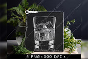 Whiskey Glass Ice Cubes Beverage, a Background Graphic by LaseredNinja (Thumbnail 5 of 7)
