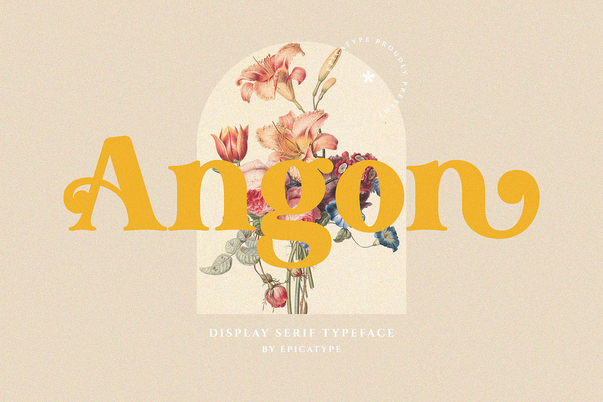 Angon - Retro Serif Font, a Serif Font by epicatype (Photo 1 of 10)