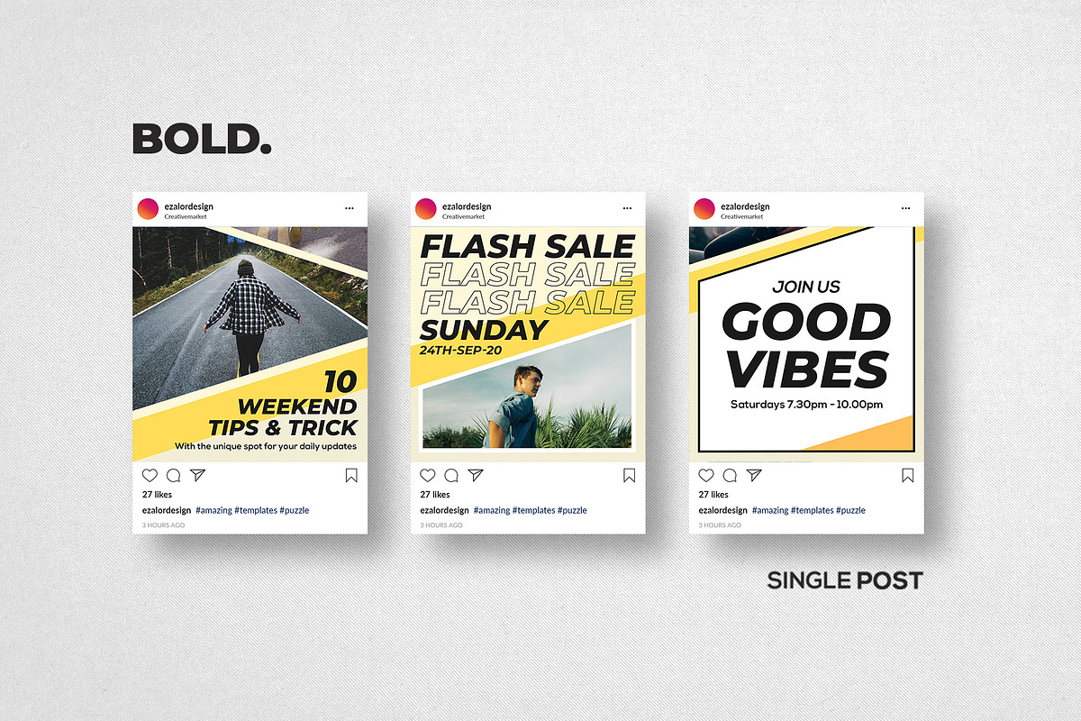 Instagram Puzzle Bold, a Social Media Template by Analogi Studio (Photo 5 of 11)