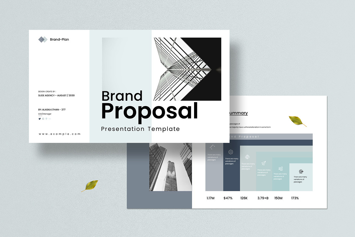 Brand Proposal Presentation Template, a Presentation Template by Slide-Agency (Photo 2 of 8)