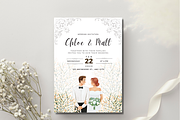 12 Simple Floral Wedding Invitations, an Invitation Template by WynterLife Studio (Thumbnail 3 of 7)