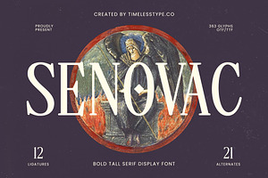 Senovac Bold Tall Serif Display, a Serif Font by timelesstype.co