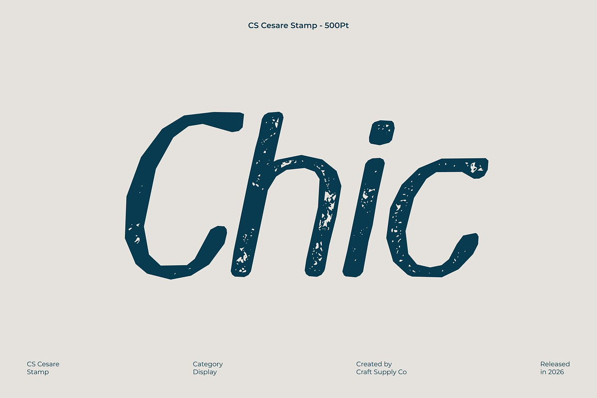 CS Cesare Stamp, a Sans Serif Font by Craft Supply Co. (Photo 2 of 8)